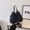 Bolso de Cubo de Mano con Cordón Casual Nicho Bolso Cruzado para Mujer 2025 Nuevo Trendy Versátil Simple Bolso Pequeño Bolso de Tela