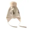 Cachemira Otoño/Invierno 2026 Nuevo Hombres Mujeres Niños Bebé Jacquard Orejas de Osito Protección contra el Frío Punto Gorro Cálido Set