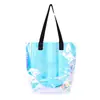Bolsa de mão em PVC a laser com logotipo personalizado embalagem de roupas bolsa de mão plástica transparente colorida sacola de compras para presente