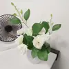Decoración de Planta Verde Artificial Planta Pequeña en Maceta Flor de Plástico Flor Falsa Juego de Arreglo de Flores Artificiales Decoración de Bonsái Arreglo de Flores para el Hogar Planta en Maceta