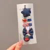 Pinza para el pelo azul denim con forma de corazón para niños, accesorio para el pelo, pinza con borde de estrella para niña, nuevo estilo 2025, pinza para el pelo bb para el pelo de bebé de niñas