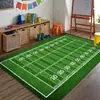 Tapete Verde Temático de Esportes Estilo Americano Transfronteiriço para Uso Doméstico em Sala de Estar, Quarto, Cabeceira, Varanda, Tapete para Esportes e Entretenimento