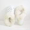 Zuecos de Algodón, Pantuflas de Algodón para Mujer, Zapatos de Mujer para Otoño e Invierno, Zapatos Peludos, Pantuflas de Algodón Desmontables, Zuecos con Forro de Felpa Casa de Nieve