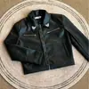 Jaqueta de Couro Curta com Ombro Americano Masculina Moda Primavera/Outono Hipster Cool Estilo de Rua Jaqueta de Couro PU Toque de Luxo Jaqueta de Motociclista