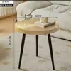 Mesa de centro creativa estilo nórdico transfronteriza para sala de estar, diseño minimalista, adecuada para apartamentos pequeños, tablero redondo, con un diseño que se asemeja a los anillos de los árboles