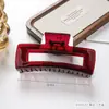 13cm Tamanho Grande Clipe Cartão Montado High-End Quadrado Grampo de Cabelo Código de Barras Acessório de Cabelo Clipe de Tubarão Grampo de Cabelo na Parte de Trás da Cabeça