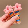 Elástico de Cabelo Rolo Telefone Infantil para Rabo de Cavalo Alto Feminino Corda de Cabelo KT Estilo Novo Rabo de Cavalo Tendão de Borracha Arco-Íris Corda de Cabelo Alta Elasticidade