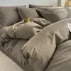 Conjunto de Roupa de Cama Jacquard de Luxo Leve em Gaze de Três Camadas 100% Algodão Quatro Peças, Capa de Edredom de Algodão Puro de Alta Qualidade, Lençol Confortável para Dormir, Roupa de Cama de Alta Qualidade