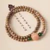 Pulsera de Sándalo Verde Doble Círculo DIY Estilo Popular para Atraer Riqueza y Prosperidad, Unisex 0.6 Pulsera de Cuentas de Oración Cuentas Budistas Fabricante Venta al por Mayor