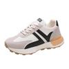 Nuevos zapatos de argán de cintura pequeña de primavera transfronterizos para mujer, zapatos deportivos casuales para papá, zapatos de mujer, zapatos deportivos blancos transpirables de suela gruesa