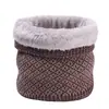 Bufanda Calentadora de Cuello de Invierno con Forro Polar, Polaina Versátil Casual para Exteriores, Bufanda de Bucle Único a Cuadros a Prueba de Frío para Hombres y Mujeres