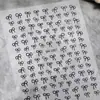 Adesivos de Unha de Laço de Cor Sólida com Base Adesiva Plana, Adesivos de Unha DIY de Laço Versáteis e Simples Dh1057