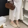 Zapatos Mary Jane para mujer 2026 punta cuadrada francés simple tacón oculto nicho nuevo de una correa retro boca poco profunda zapatos de vestir no