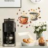 Nuevo Fun-F933 Taza de Café Granos de Café y Corazón Restaurante Cocina Hogar Decoración de Pared Pegatina Autoadhesiva