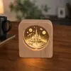 Luz de Noche de Cristal Souvenir Creativo de Cristal Adornos de Escritorio Lámpara de Mesita de Noche Puesto de Manualidades Regalos para Estudiantes y Maestros