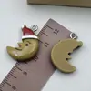 Acessórios de Resina de Natal Papai Noel Meias Flocos de Neve Pulseira Colar Chaveiro Pingente Acessórios de Joias DIY