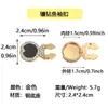 Gemelos Pequeños de Pescado Negros Dorados Incrustados con Diamantes Hechos a Medida por el Fabricante para Camisas de Vestir de Hombre, Accesorios de Ropa, Botones de Cuello a Presión, Transfronterizo