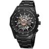 Reloj mecánico automático informal dorado suizo Forsining 340 para hombre.