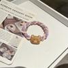 Linda diadema tejida de dibujos animados de animales, lazo para coleta con corazón de chica dulce, pulsera para la cabeza para pareja, cuerda para el cabello, pulsera para novias