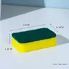 Esponja de Doble Cara Cuidadosamente Seleccionada para Uso Doméstico, No Grasosa, Para Fregar Ollas, Bloque Esponja para Lavar Platos, Potente Descontaminación, Estropajo de Limpieza Espesado