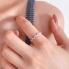 [Anillo Abierto Ondulado de Alta Gama Incrustado de Diamantes Anillo de Lujo