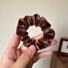 Elegante anillo de salchicha de terciopelo de alta calidad, anillo para el cabello de intestino grueso, traje de té con leche, anillo de intestino delgado de albaricoque, tocado de cuerda para el cabello para mujeres japonesas y coreanas, tocado de flores