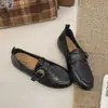 Em estoque~Mocassins Retrô de Couro Genuíno para Mulheres, Sola Macia, Confortáveis, de Calçar, Sapatilhas para o Dia a Dia, Sapatos Pequenos de Couro