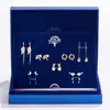 Pendientes de Plata de Ley S925 Caja de Regalo con Borla Larga Pendientes de Hilo Asimétrico Regalo de Cumpleaños para Novia