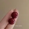 Brincos Retro Ankora Flor Geométrica Vermelha Brincos de Nicho de Alta Qualidade Modernos Estilosos Elegantes Versáteis para Mulheres