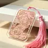 Marcapáginas Popular Transfronterizo, Moda Exquisita y de Alta Gama, con Bestias Auspiciosas, Gatitos y Cachorros, Acrílico con Patrones Cortados en Oro, Las Bestias Auspiciosas Protegen Todas las Cosas