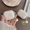 Cadena Colgante con Patrón de Concha Rosa Hueca en Forma de Corazón Adecuada para Funda de Auriculares Airpodspro2 Apple 4ª Generación Funda Suave