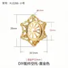 Pulsera Calada con Cuentas DIY Monturas en Blanco Chapado en Oro de 18K Cuentas Sueltas Accesorios Monturas para Colgantes de Piedra de Ámbar Cera de Abeja