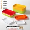 Plato de Melamina Xiangyuan, Plato Ovalado de Dos Colores para Rollos de Arroz, Plato para Restaurante de Hot Pot, Buffet, Barbacoa, Plato para Entrantes Fríos