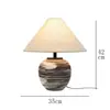 Vaso de Argila Estilo Wabi-Sabi Japonês Lâmpada de Mesa Vintage para Sala de Estar Quarto Mesinha de Cabeceira Modelo para Quarto Hotel Casa de Hóspedes Ornamento de Designer