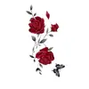 2026 Novo Modelo Transfronteiriço Série de Adesivos de Tatuagem Coloridos À Prova d'Água e Duradouros Flor Colorida de Rosa Peônia Flor de Ameixa Borboleta Ins