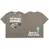 Marca Tendência Transfronteiriça Broken Planet Bp Estamparia com Espuma Alta Qualidade Manga Curta Europeia e Americana High Street Camiseta de Manga Curta para Casal Atacado