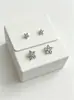 Juego de 2 Pares de Aretes de Botón Florales de Lujo de Nueva Llegada Transfronteriza Microincrustados con Agujas de Plata, Presentando un Diseño de Alta Gama, Elegante y Único