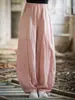 (Personalizado) 26 Pantalones Largos Tie-Dye de Ramio Otoñales Desgastados, Pantalones Casuales Versátiles Artísticos de Algodón y Lino, Pantalones Únicos de Linterna para Viaje