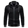 Sudadera deportiva para hombre transfronteriza, nueva colección primavera/otoño, moderna y casual, corte ajustado, diseño de bloques de color, aspecto en capas, prenda exterior ligera