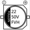 Condensador Electrolítico 50V22uF 6.3*5.4 FOLLON fabricantes suministran todas las series de serigrafía fija