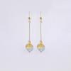 Colgante de Bola Transparente Nicho Pendientes Elegantes de Alta Gama Pendientes de Cristal de Color para Mujer Pendientes Largos Pendientes Nuevos