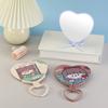 Espejo de Mesa Plegable con Forma de Corazón Diario de Princesa Colgante de Pared con Asa de Pie Espejo de Maquillaje