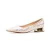 Jin Gang CG3022 Zapatos de Tacón Grueso Puntiagudos Franceses de una Sola Capa para Mujer 2024 Nuevos de Primavera y Otoño Sexy de Tacón Bajo Versátiles de Boca Baja Zapatos para Mujer