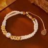 Pulsera colorida de cuentas multicapa apiladas, ligera, de lujo, de alta gama, elegante, de estilo étnico, de moda, joyería