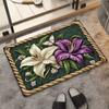 Estilo Luxo Leve Tapete de Chão Macio de Lama Diatomácea Flor Doméstica Banheiro Porta Absorvente Secagem Rápida Resistente a Manchas Antiderrapante Tapete de Chão Venda por Atacado