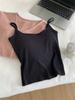 Camisola básica combinable con almohadilla para el pecho, ropa interior para mujer, sin costuras, para primavera y verano, nueva, adelgazante, plana, delgada, con hombros y espalda hermosa.