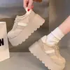 Zapatos casuales y de moda con suela gruesa, que aumentan la altura, duraderos y cómodos, nuevo estilo 2026, zapatos de plataforma con suela gruesa para mujer, sencillos y cómodos