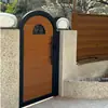 Puerta de Patio de Aleación de Aluminio, Puerta de Jardín Exterior, Puerta de Villa Campestre, Puerta de Patio de Hierro Forjado, Puerta Eléctrica de Patio de Apertura Simple/Doble