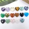 Cristal Natural Ágata Jade Coração Multifacetado 13mm Pingente Coração de Pêssego DIY Colar Acessórios de Joia Material Atacado