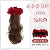 Tranças de Peruca Mesmo Estilo de Yimengling Flor da Floresta Prendedor de Banana Rabo de Cavalo Prendedor de Cabelo em Camadas Cabelo Longo Cacheado